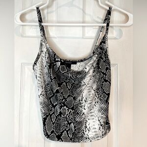 Forever‎ 21 Snakeskin Print Crop Tank Top Size Small